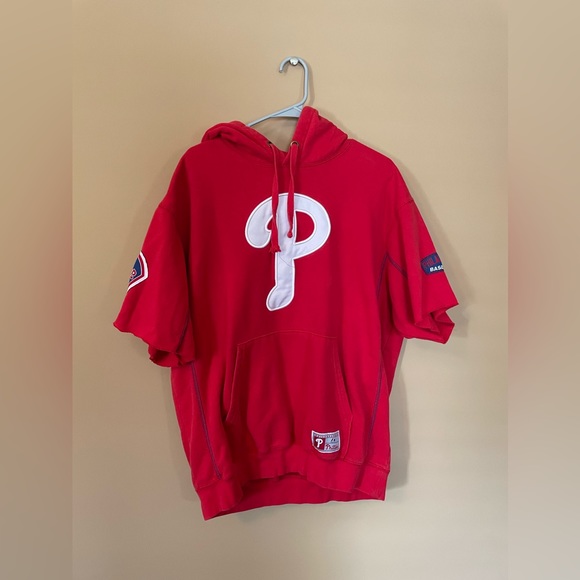 Majestic Phillies Short Sleeve Sweatshirt - Picture 1 of 2